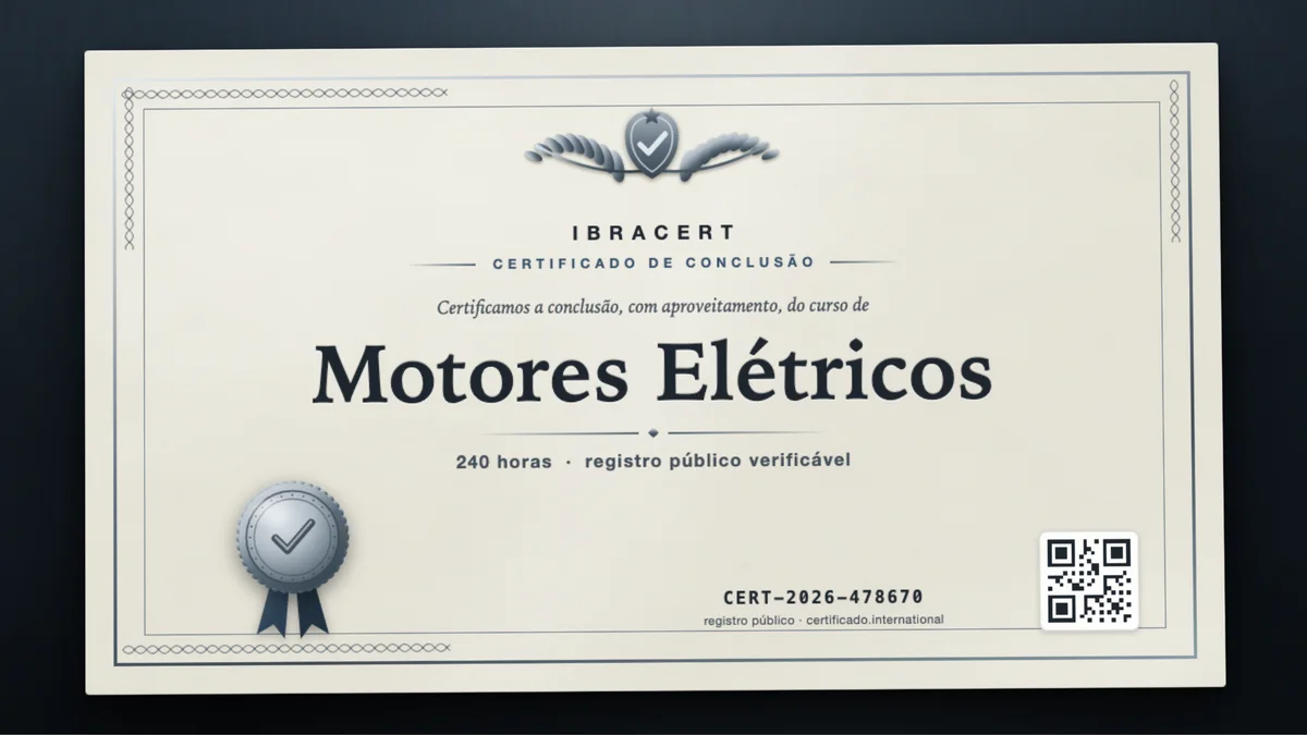 Capa do curso Motores Elétricos
