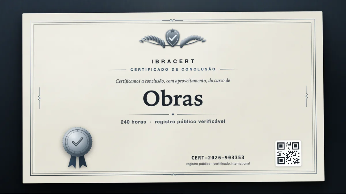 Capa do curso Obras