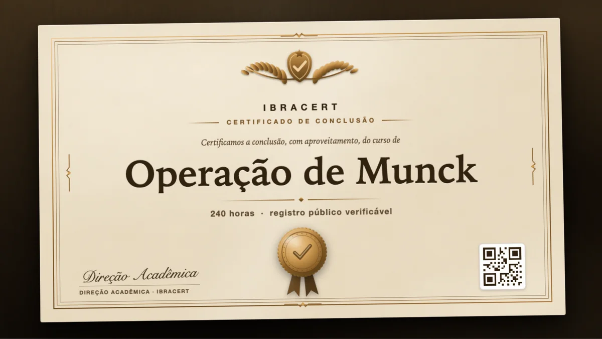Capa do curso Operação de Munck