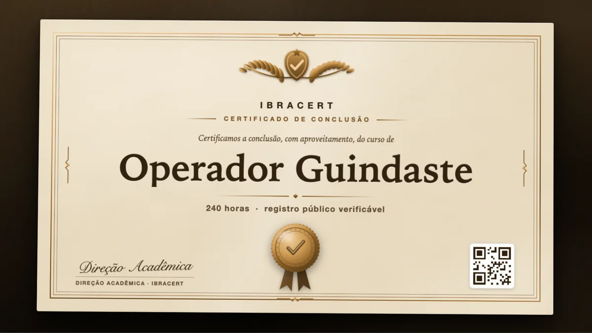 Capa do curso Operador Guindaste