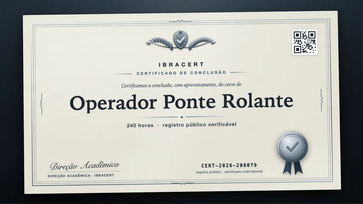 Capa do curso Operador Ponte Rolante
