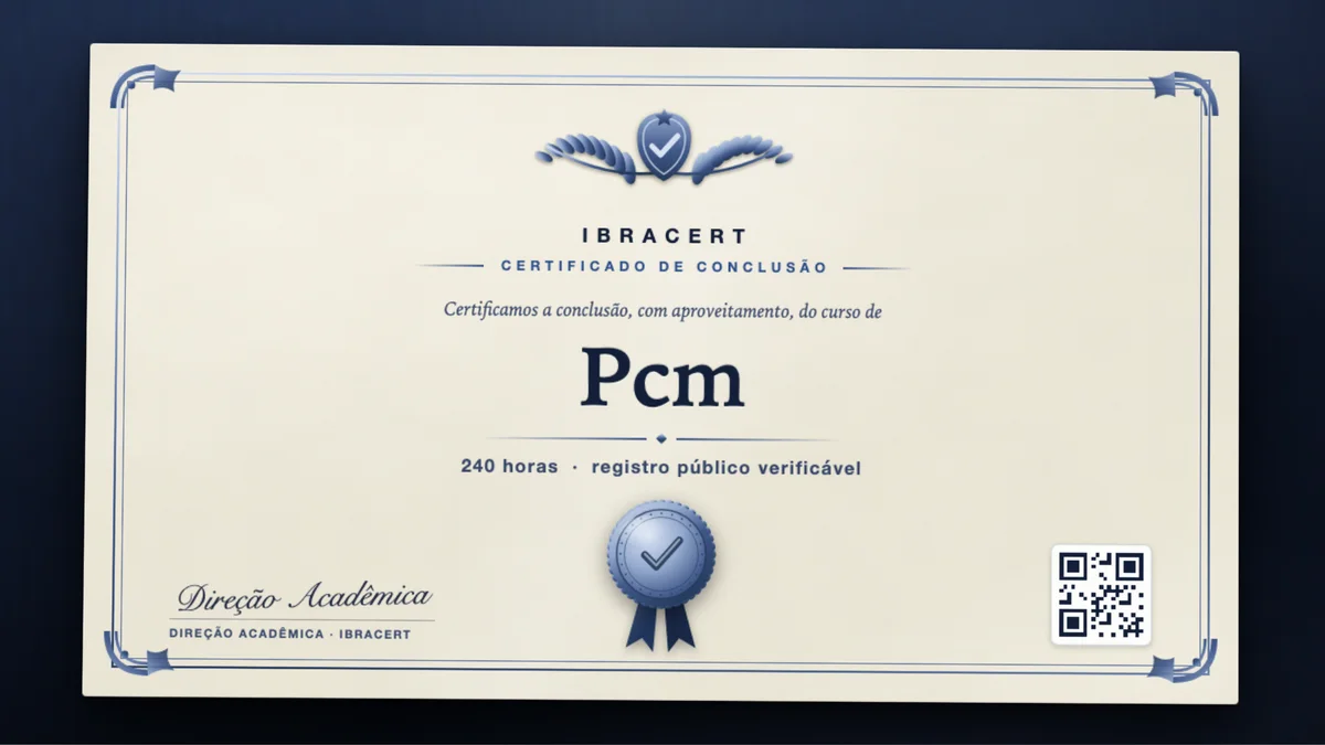 Capa do curso Pcm