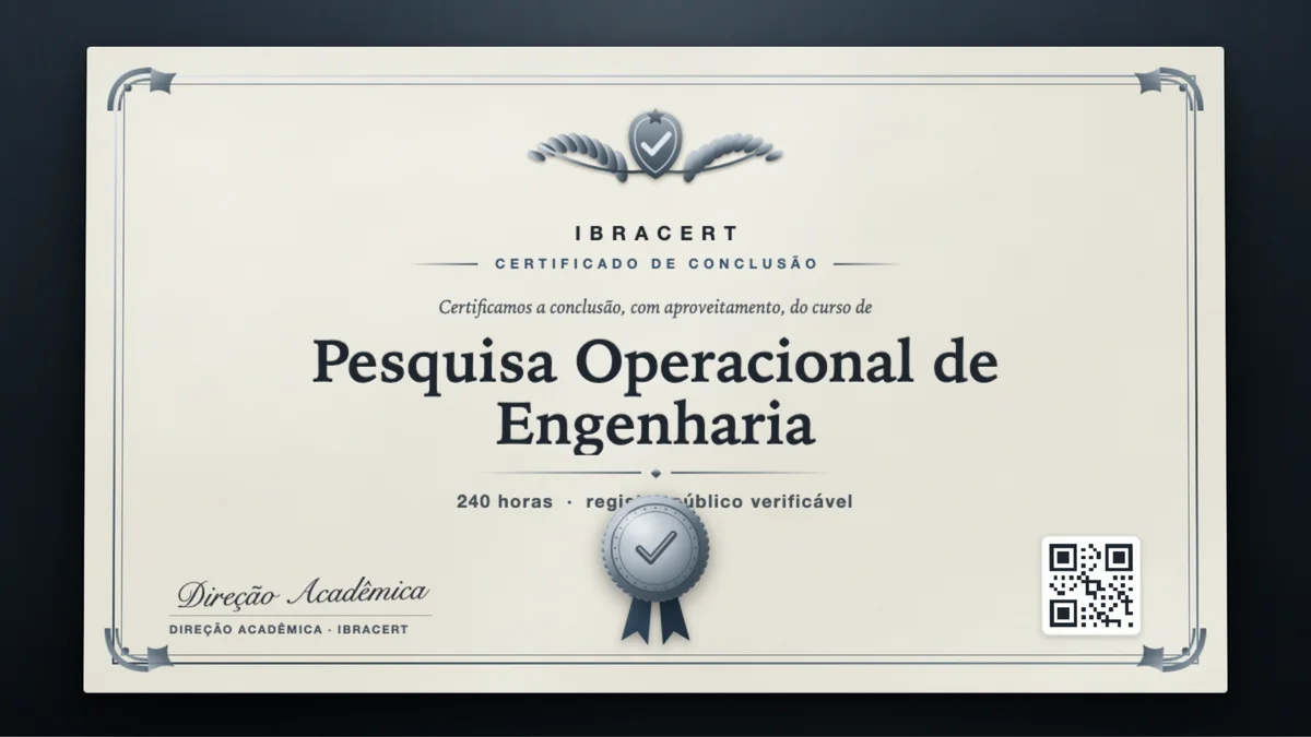 Capa do curso Pesquisa Operacional de Engenharia
