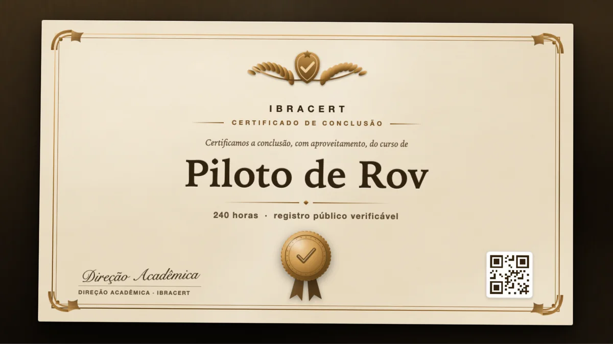 Capa do curso Piloto de Rov