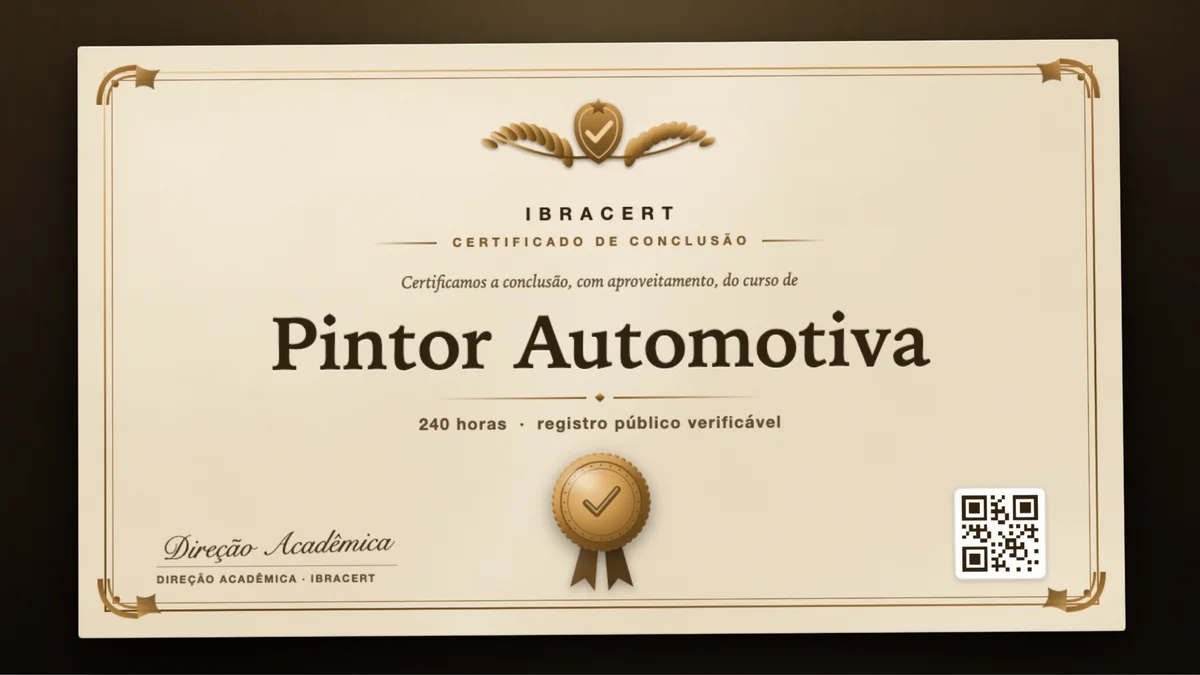 Capa do curso Pintor Automotiva