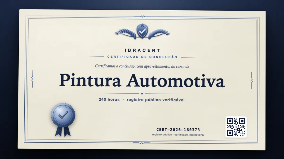 Capa do curso Pintura Automotiva