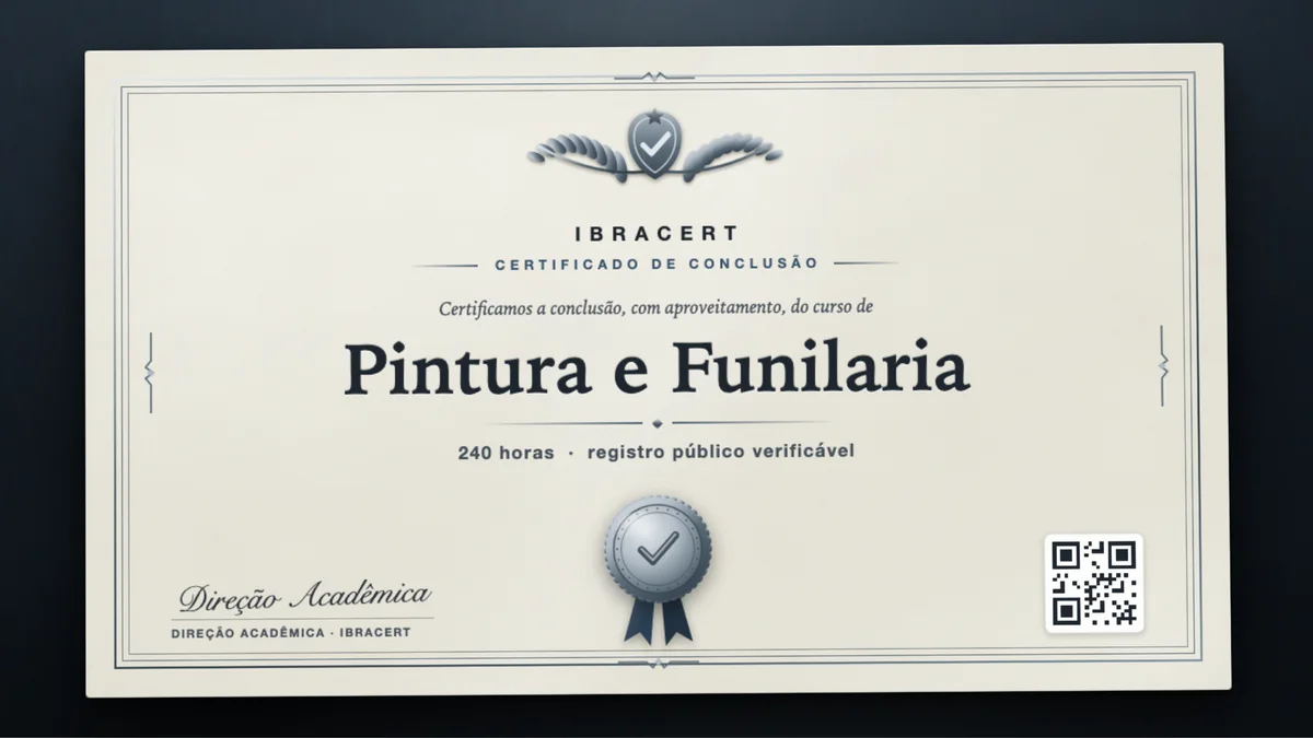 Capa do curso Pintura e Funilaria