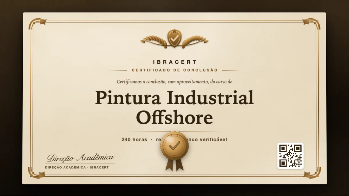 Capa do curso Pintura Industrial Offshore