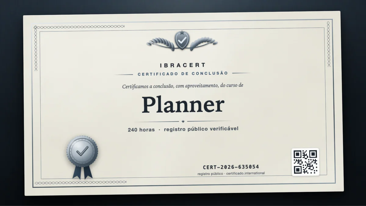 Capa do curso Planner