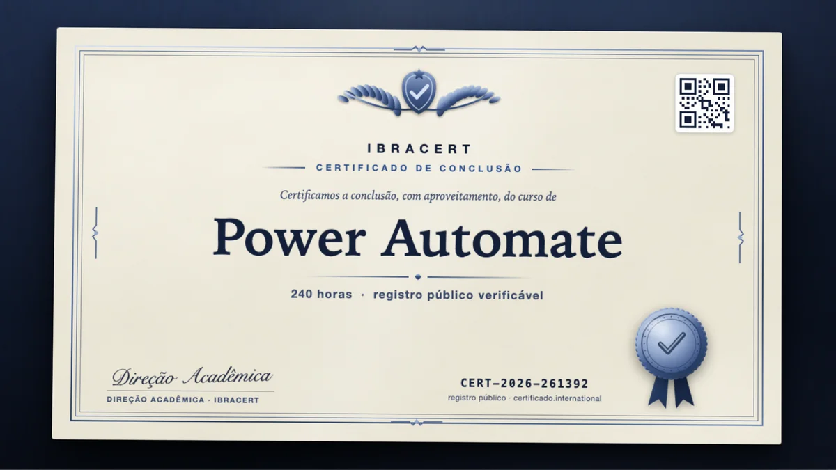 Capa do curso Power Automate