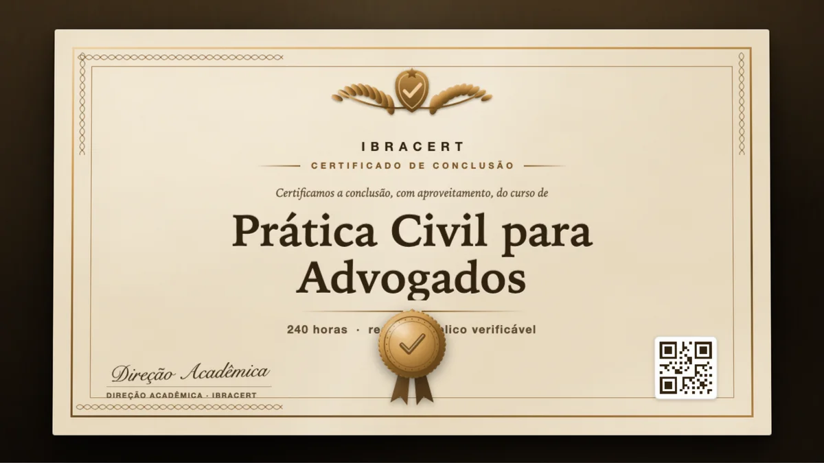 Capa do curso Prática Civil para Advogados