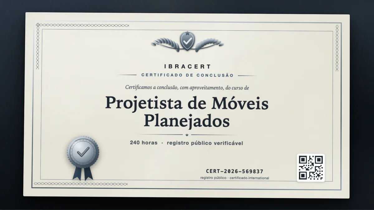 Capa do curso Projetista de Móveis Planejados