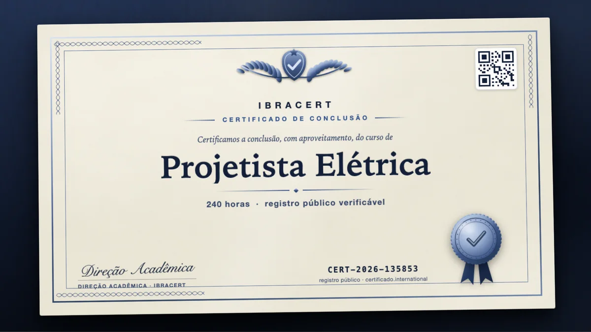 Capa do curso Projetista Elétrica