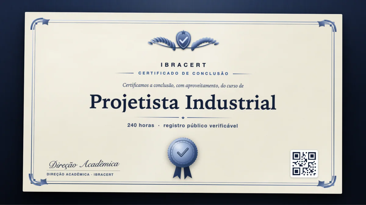 Capa do curso Projetista Industrial