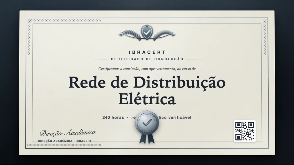 Capa do curso Rede de Distribuição Elétrica