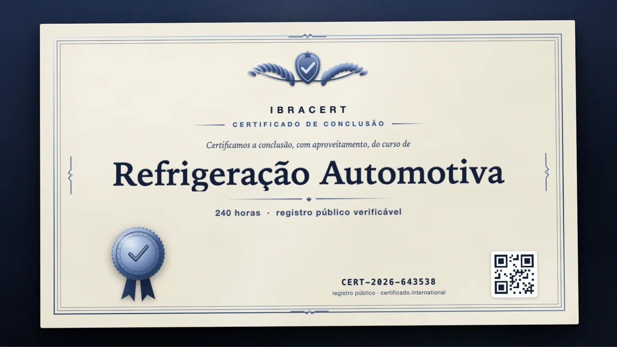 Capa do curso Refrigeração Automotiva
