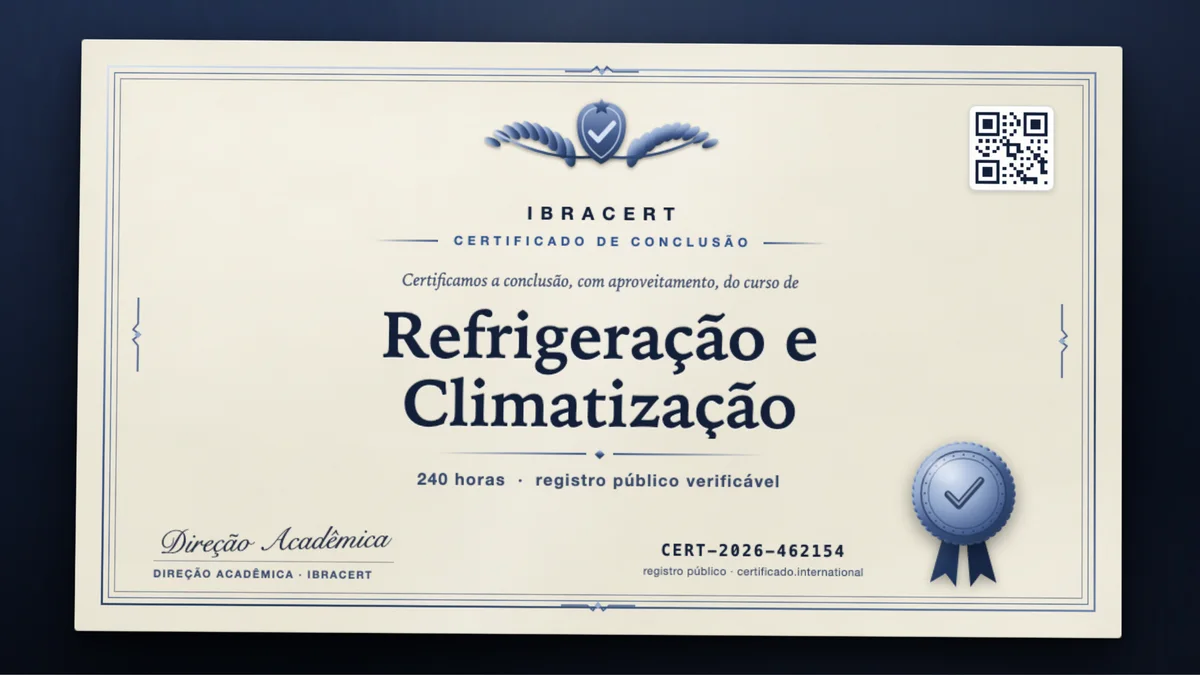 Capa do curso Refrigeração e Climatização