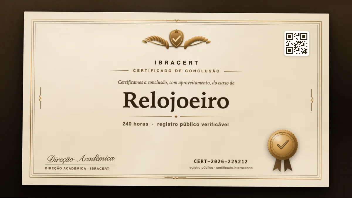Capa do curso Relojoeiro