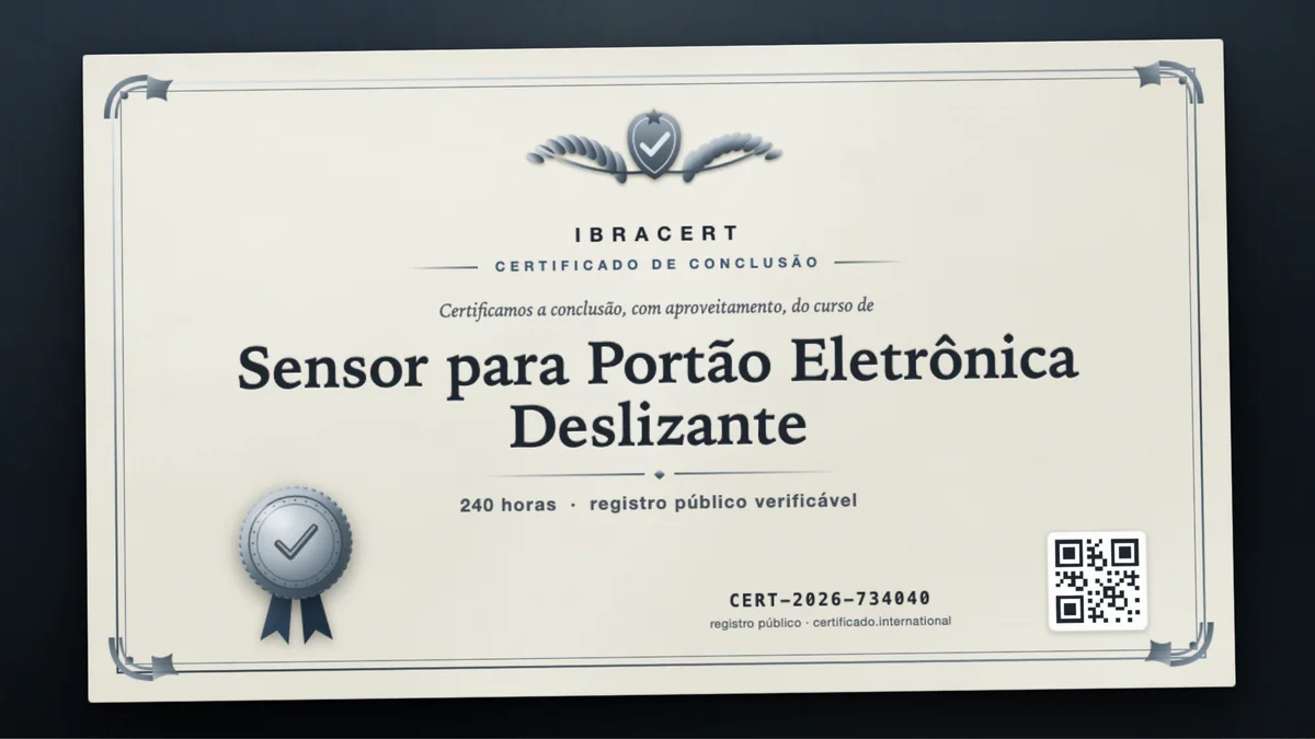 Capa do curso Sensor para Portão Eletrônica Deslizante