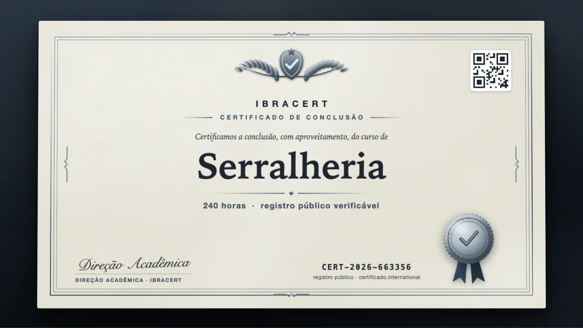Capa do curso Serralheria