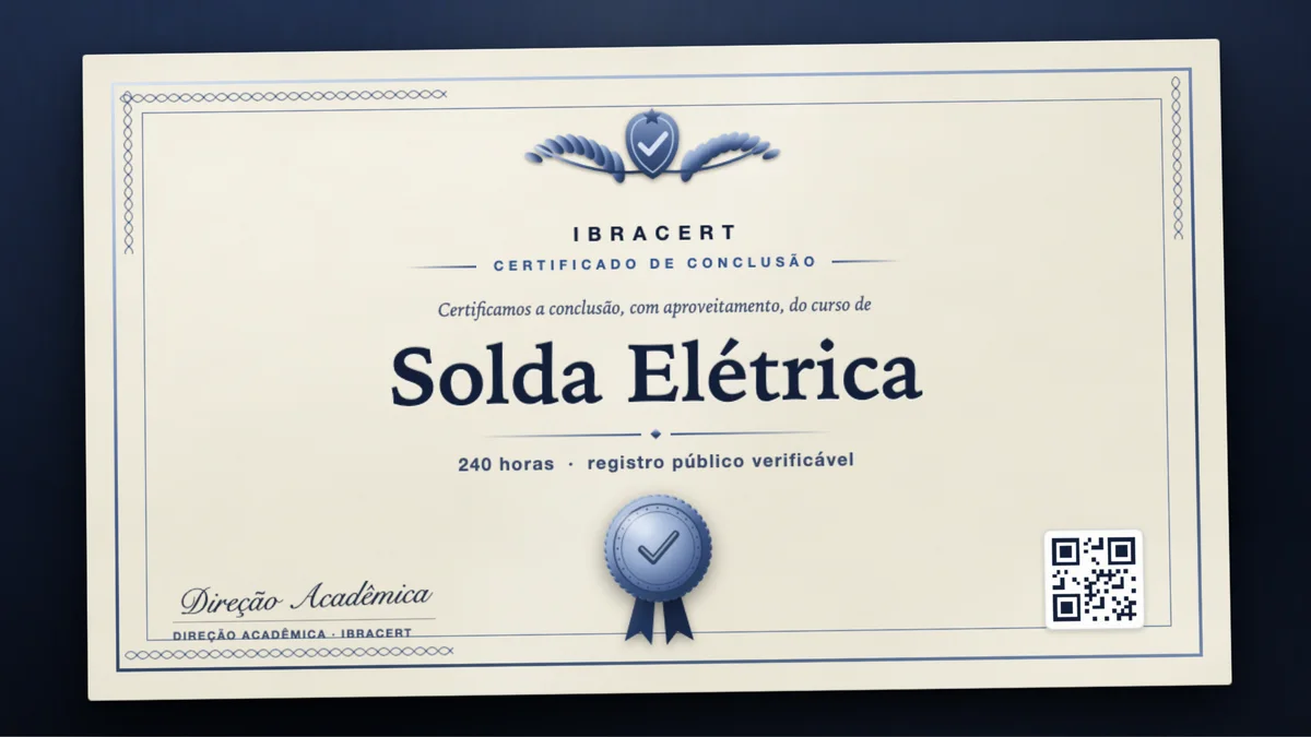 Capa do curso Solda Elétrica