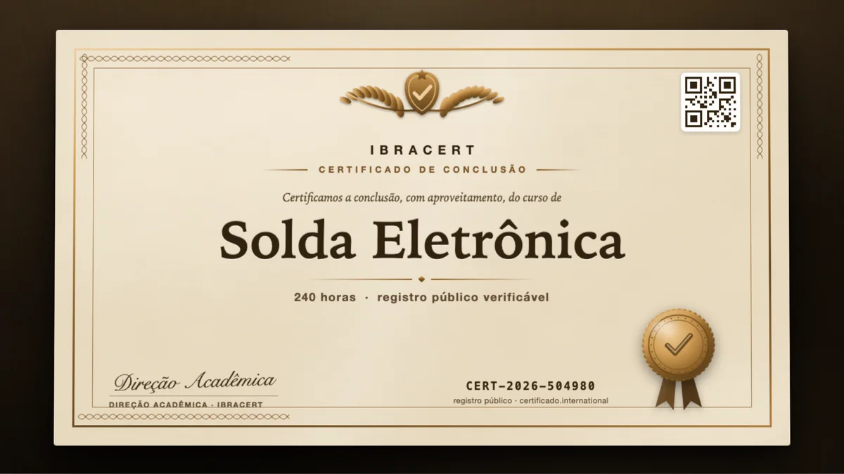 Capa do curso Solda Eletrônica