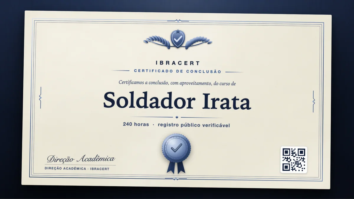 Capa do curso Soldador Irata
