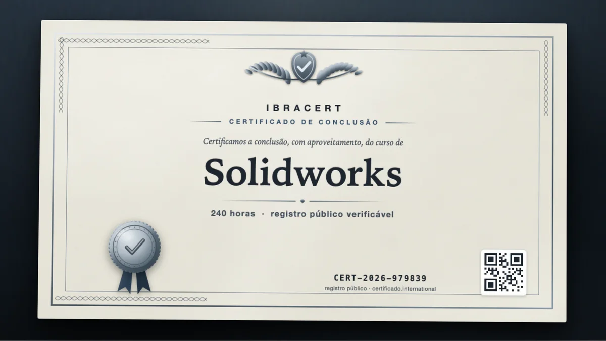 Capa do curso Solidworks