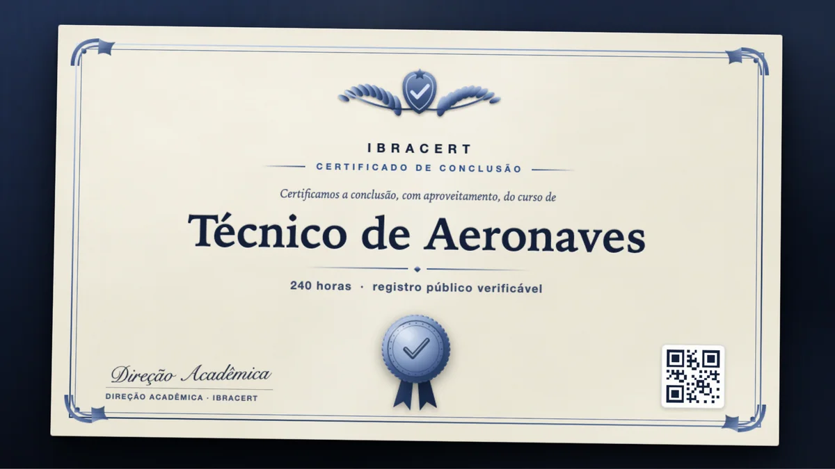 Capa do curso Técnico de Aeronaves