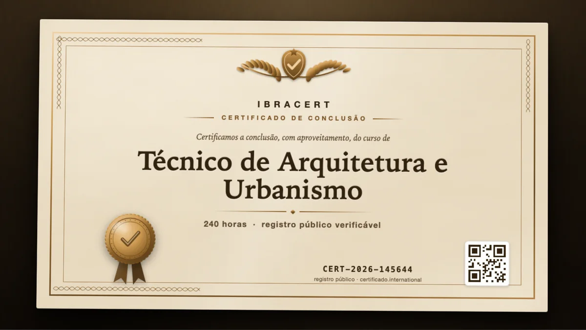 Capa do curso Técnico de Arquitetura e Urbanismo