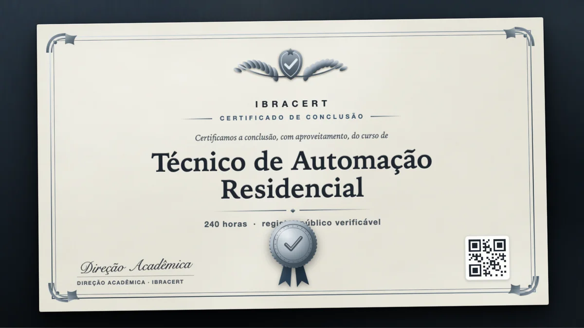 Capa do curso Técnico de Automação Residencial