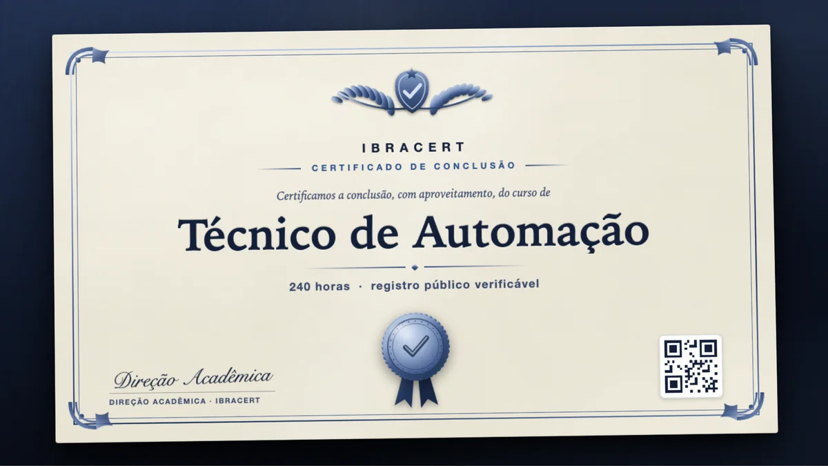Capa do curso Técnico de Automação