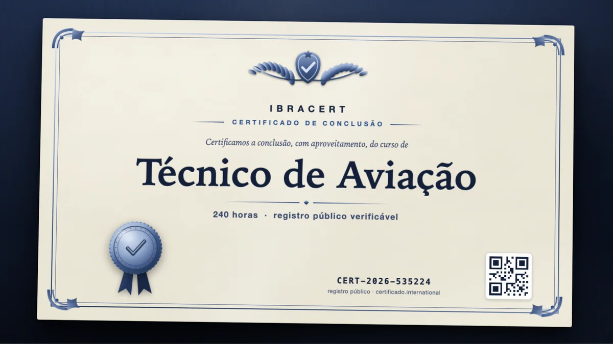 Capa do curso Técnico de Aviação