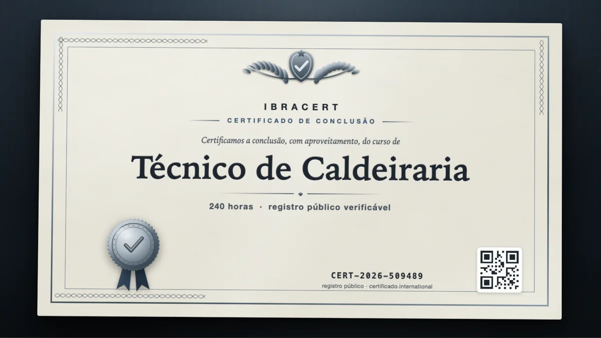 Capa do curso Técnico de Caldeiraria