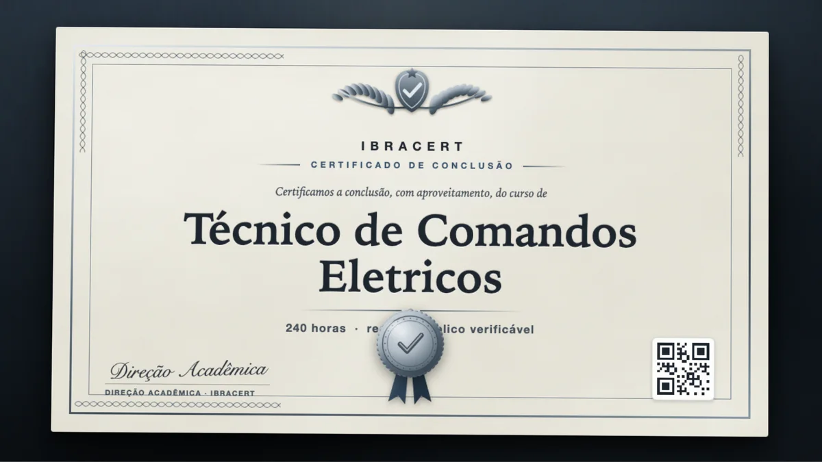 Capa do curso Técnico de Comandos Eletricos