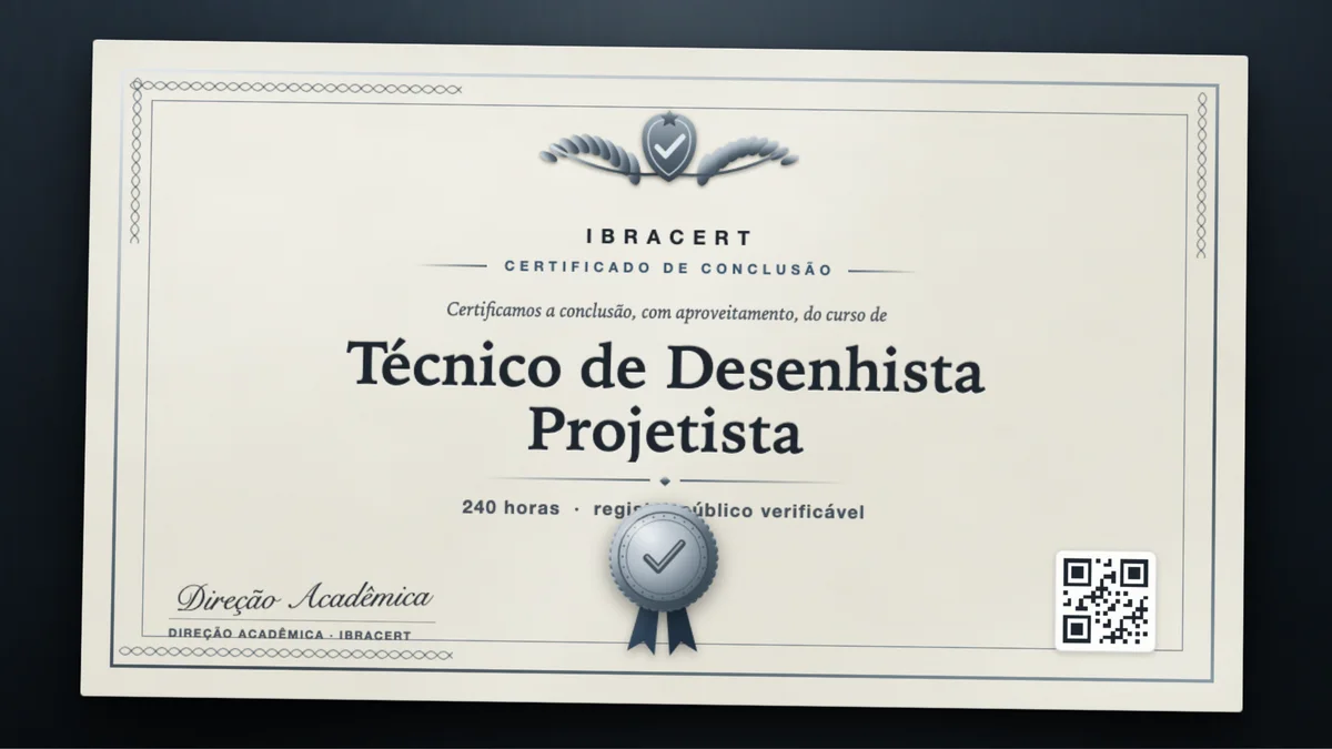 Capa do curso Técnico de Desenhista Projetista