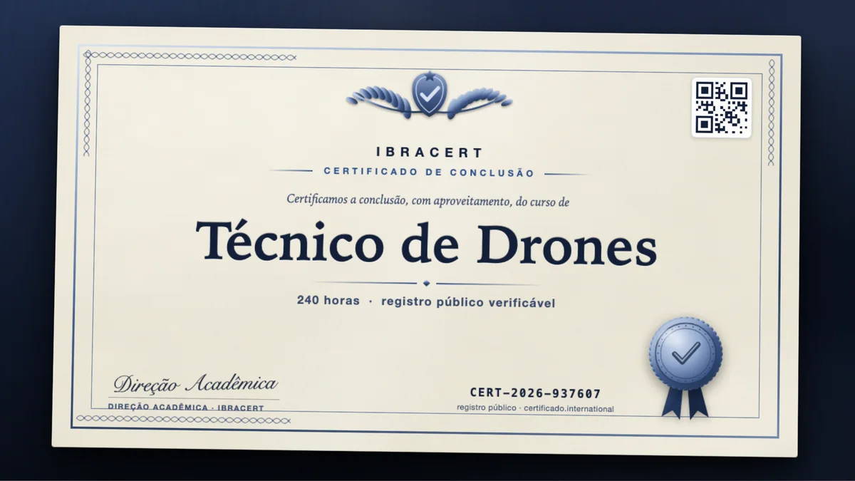 Capa do curso Técnico de Drones