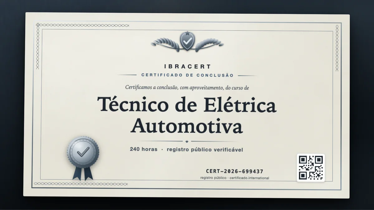 Capa do curso Técnico de Elétrica Automotiva