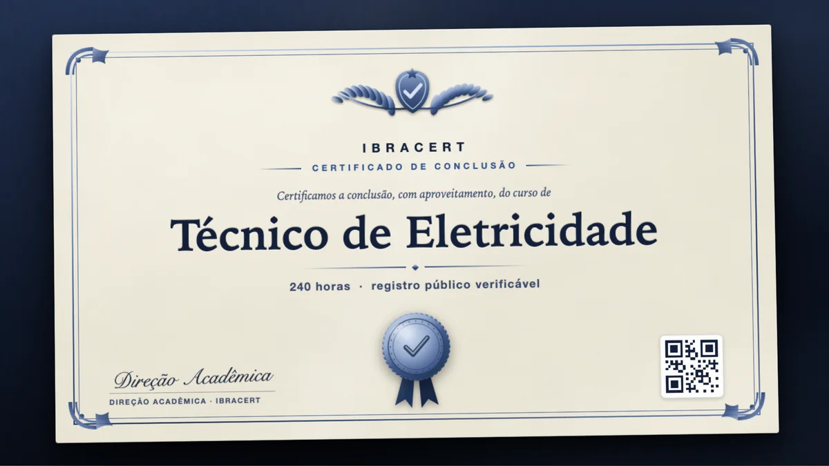 Capa do curso Técnico de Eletricidade