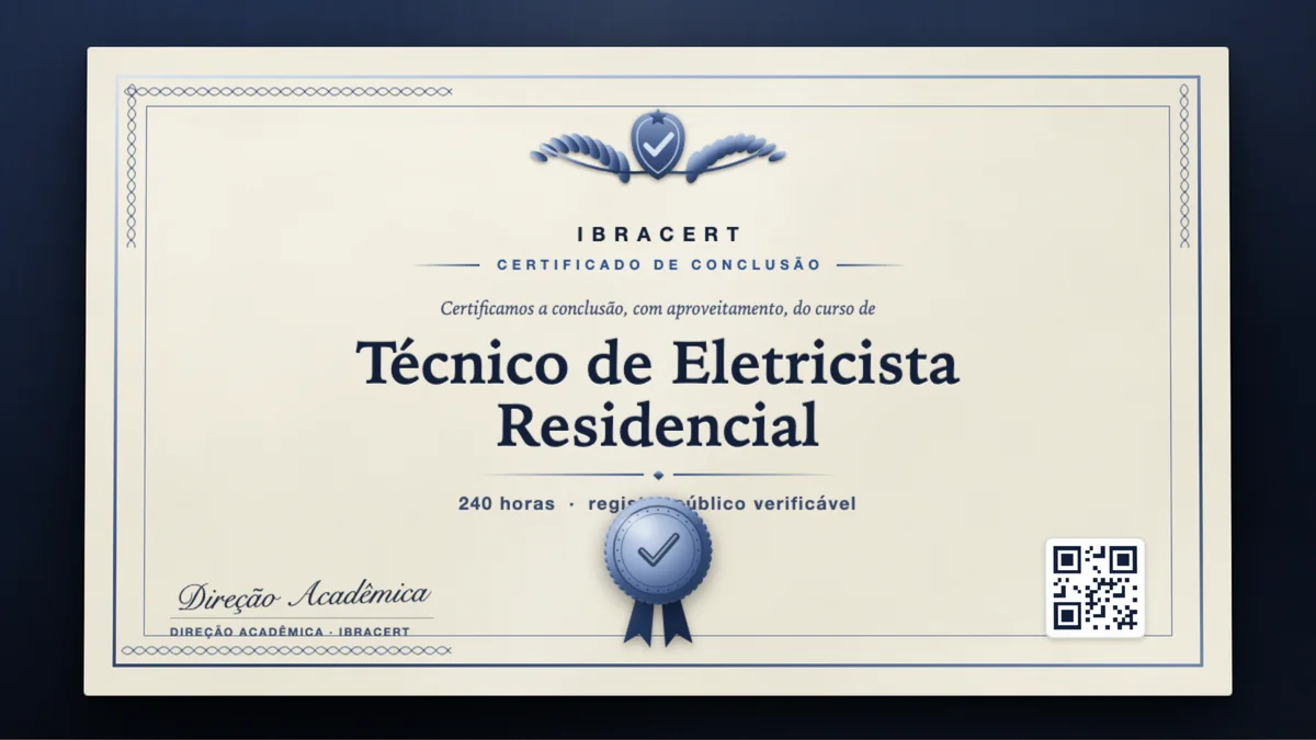 Capa do curso Técnico de Eletricista Residencial