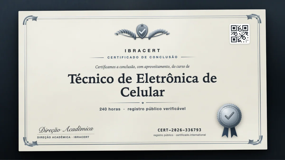Capa do curso Técnico de Eletrônica de Celular