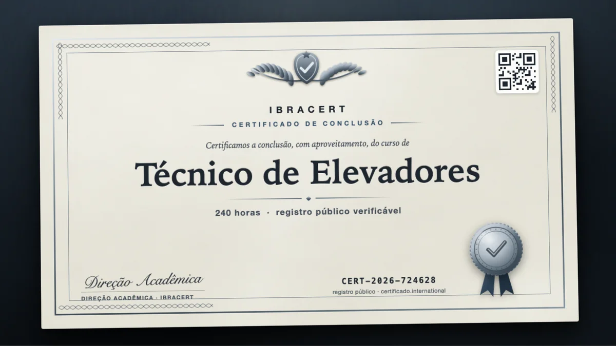 Capa do curso Técnico de Elevadores