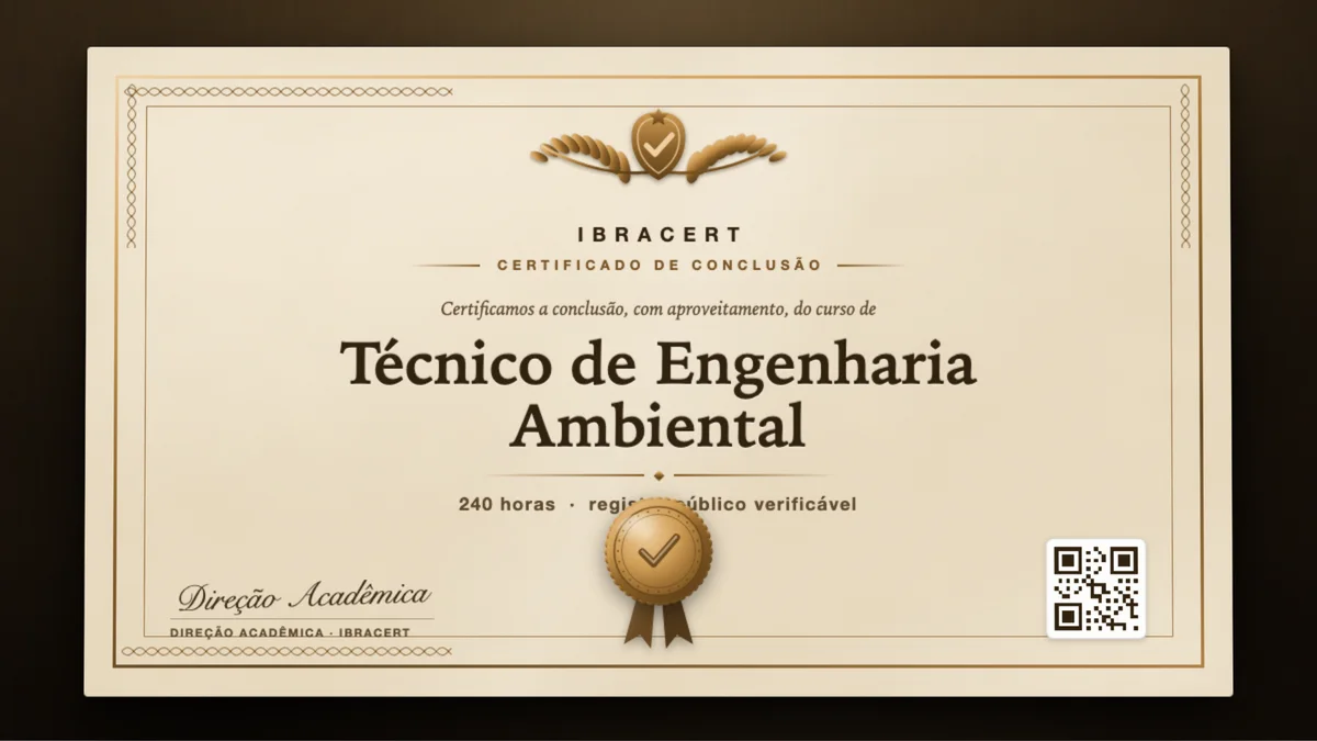 Capa do curso Técnico de Engenharia Ambiental