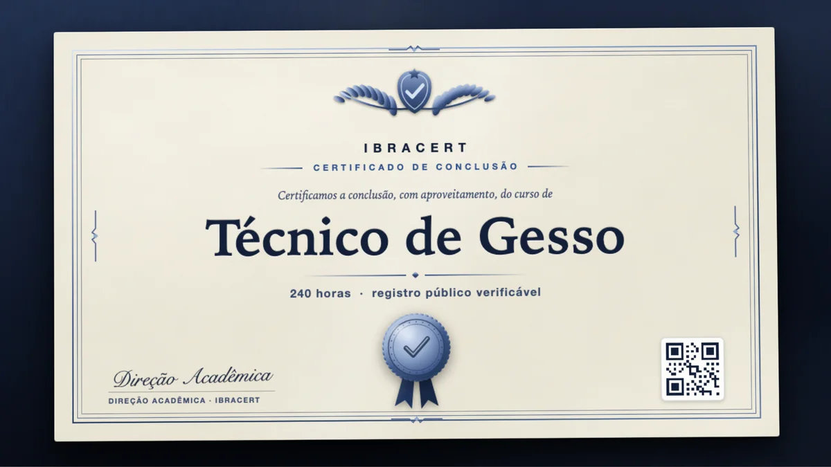 Capa do curso Técnico de Gesso