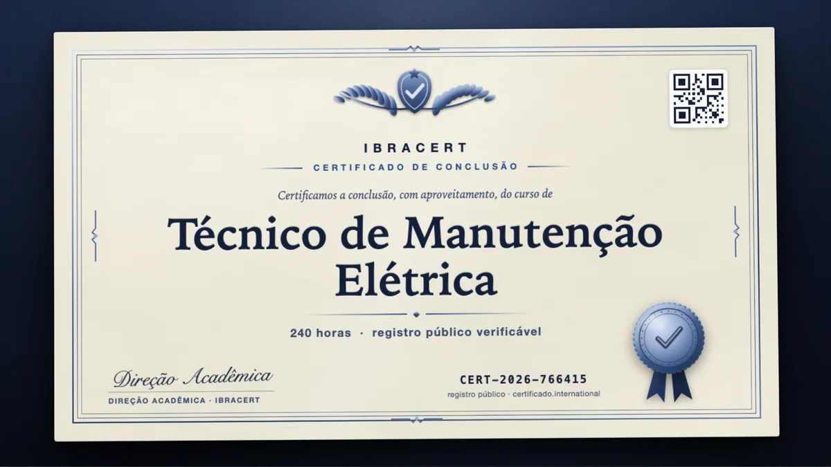 Capa do curso Técnico de Manutenção Elétrica