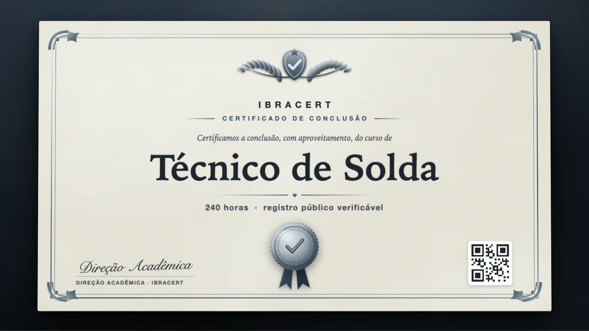 Capa do curso Técnico de Solda