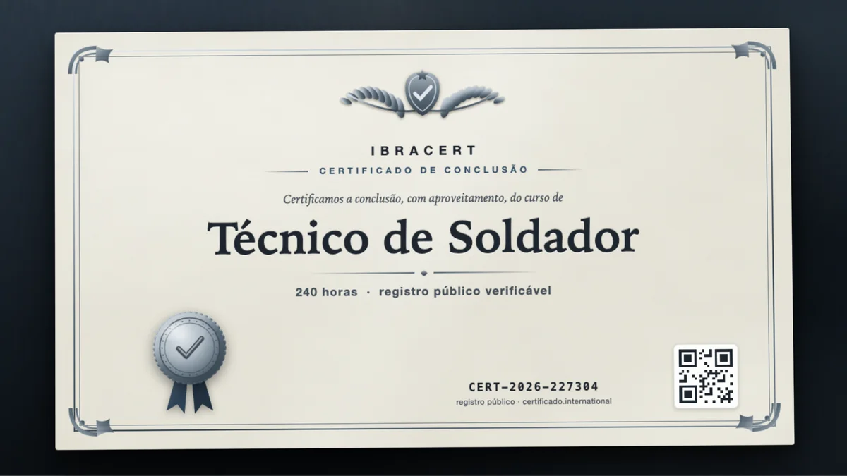 Capa do curso Técnico de Soldador
