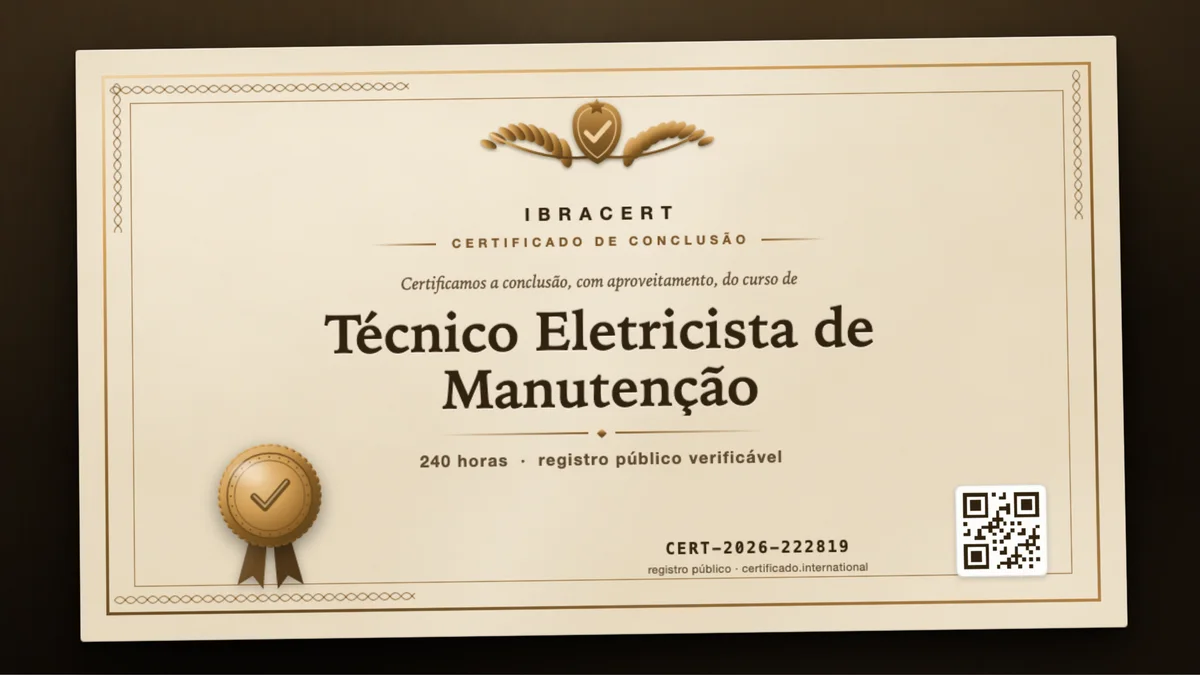 Capa do curso Técnico Eletricista de Manutenção