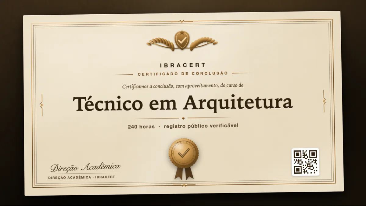 Capa do curso Técnico em Arquitetura