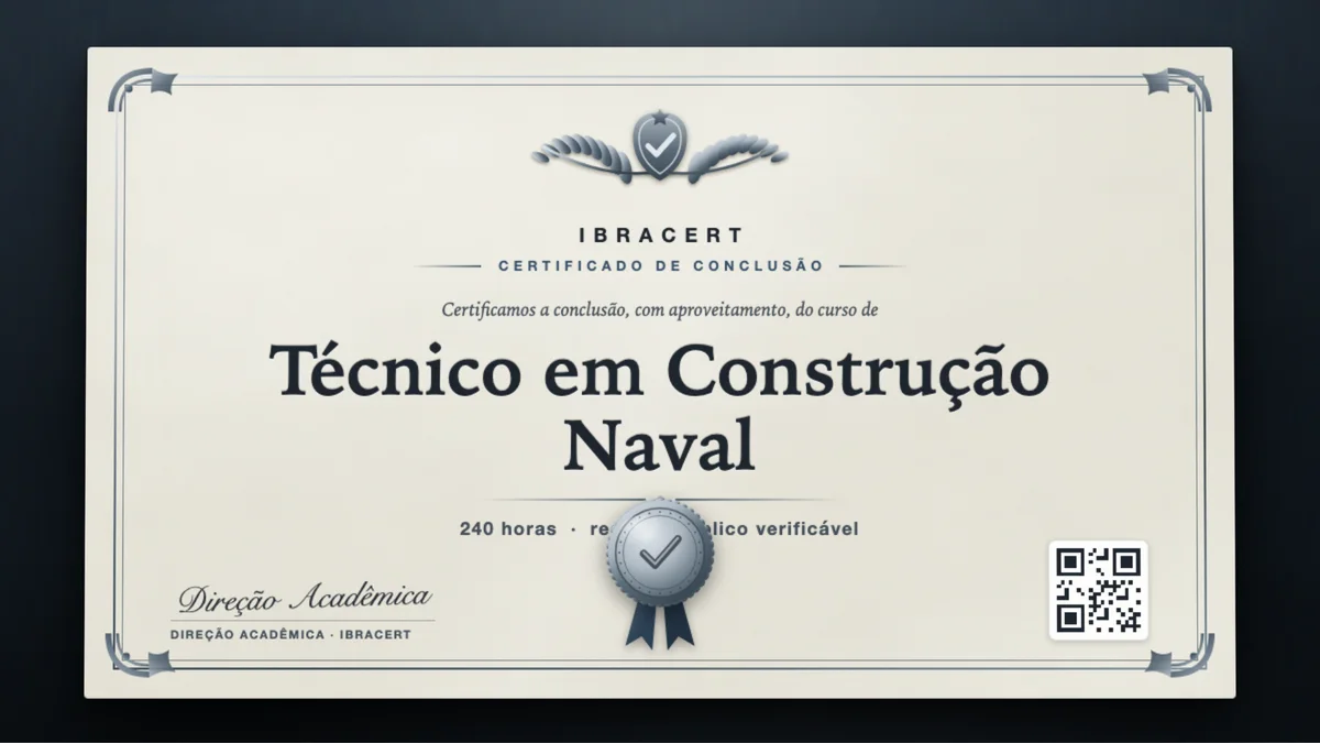 Capa do curso Técnico em Construção Naval